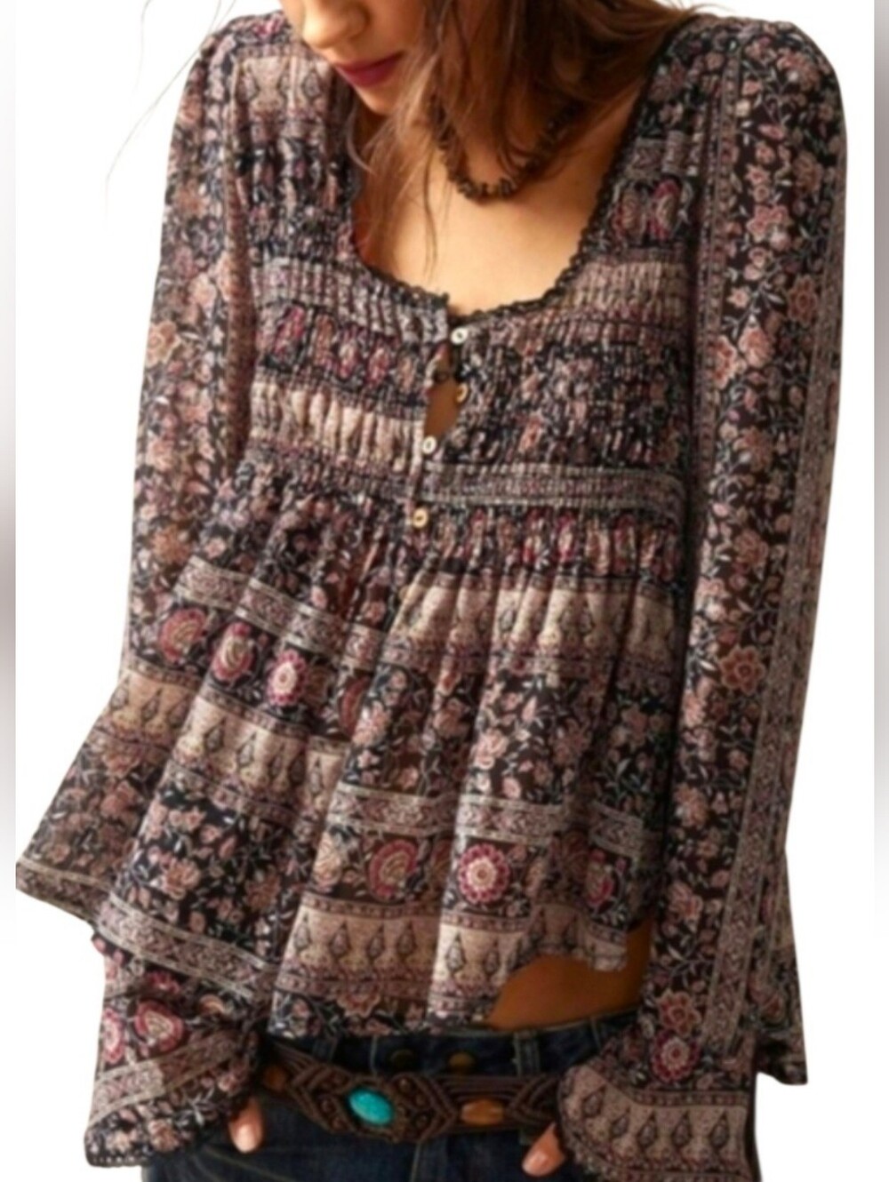 Boho Gypsy Loose Fit Top - Picture 10 of 10